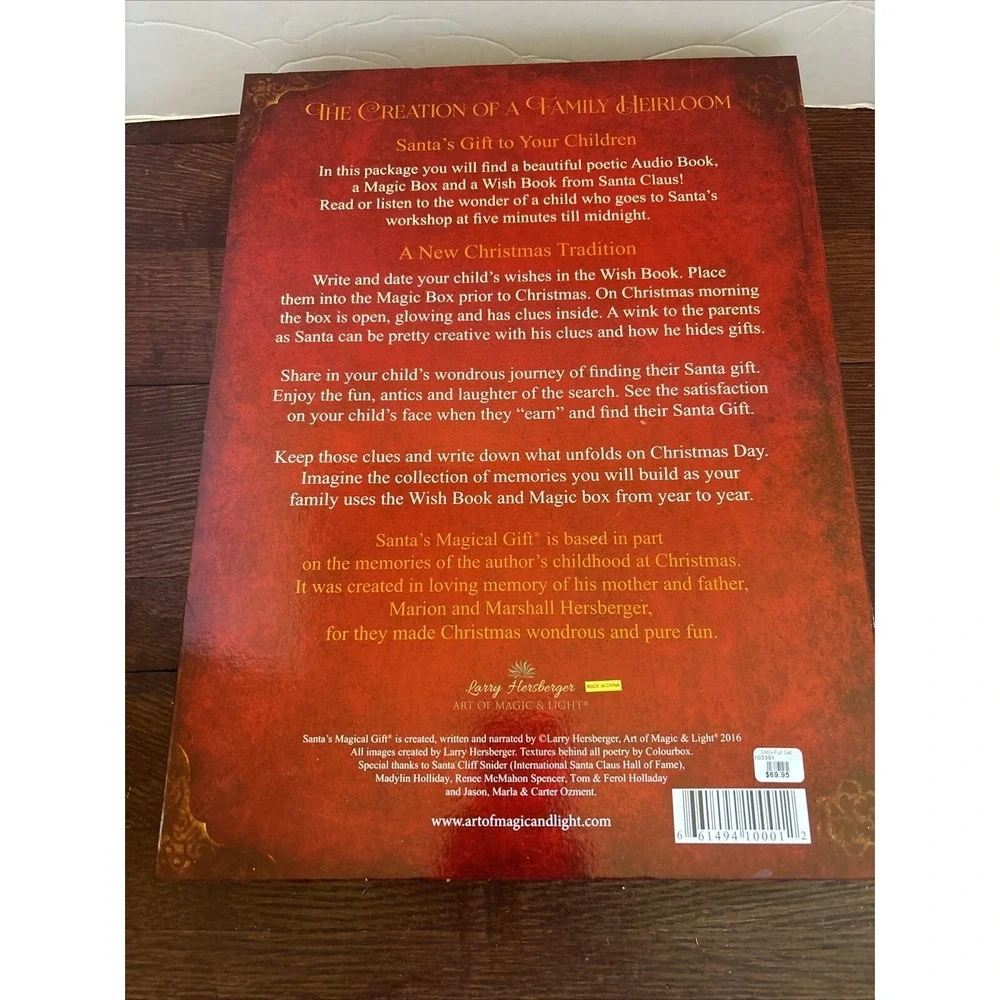 Santa's Magical Gift -A New Christmas Tradition Audio Book, Magic Box & Wishbook